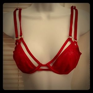 Victoria's Secret Red Lace Bra 34B